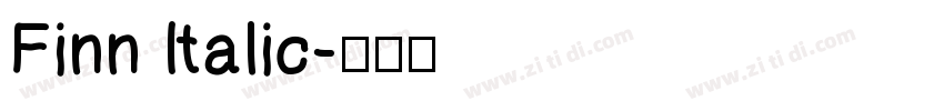 Finn Italic字体转换